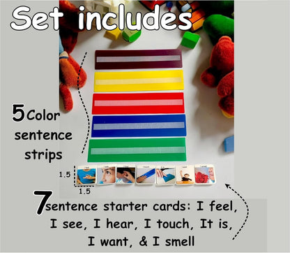 Smile4autism Large 2.5x10 ¼” Tools Perfect to Keep Your Loose Visual Picture Cards Organized. Autism, ABA, ADHD, Language & Apraxia Aspergers