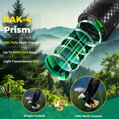 15x56 Monocular Telescope High Power Monoculars High Definition for Adults Kids with Smartphone Adapter&Tripod with BAK-4 Prism Stargazing Hunting, Wildlife Bird Watching, Travel Camping, Hiking