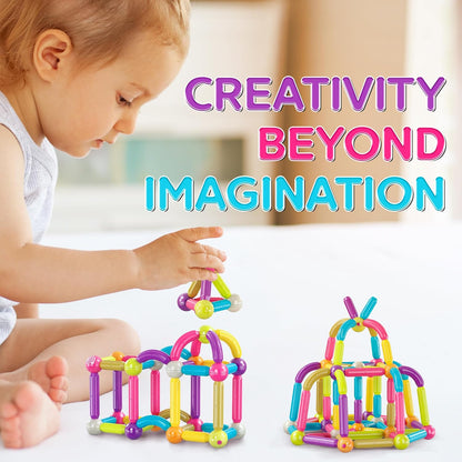 Contixo STEM Building Toys - 110 pcs Marble 3D Magnetic Run Tiles Learning Stacking Educational Building Blocks Set, Creativity Beyond Imagination, Inspirational, Recreational Toy for Kids
