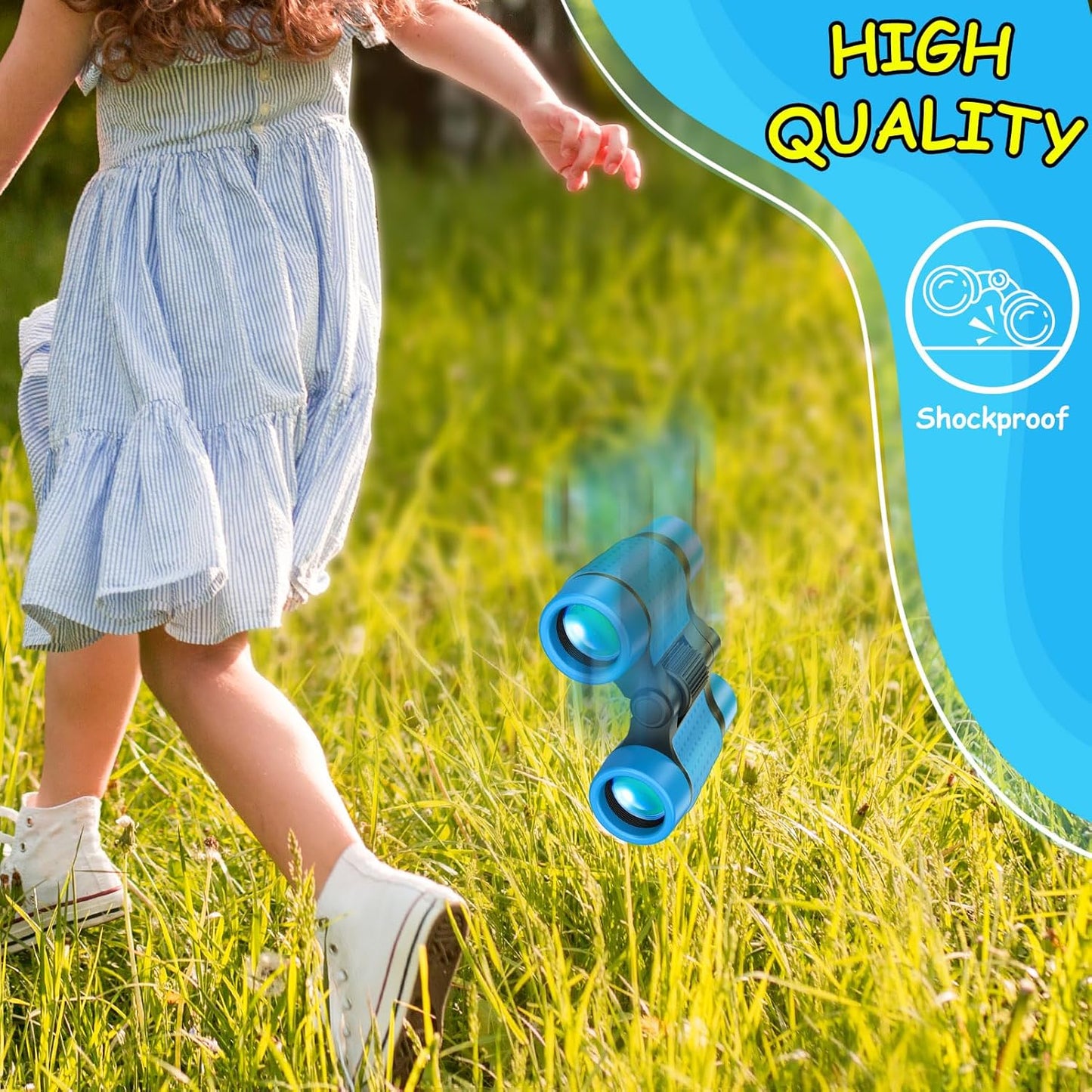 ESSENSON Binoculars for Kids Toys Gifts for Age 3-12 Years Old Boys Girls Kids Telescope Outdoor Toys for Sports and Outside Play, Bird Watching, Birthday Presents