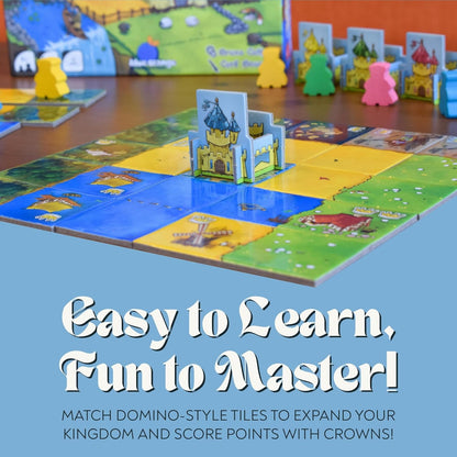 Strategy Board Game Extension for Kids, Teens and Family, Tabletop Game Nights, Ages 8 & Up, 2 to 5 Players, Kingdomino Age of Giants Expansion by Blue Orange Games
