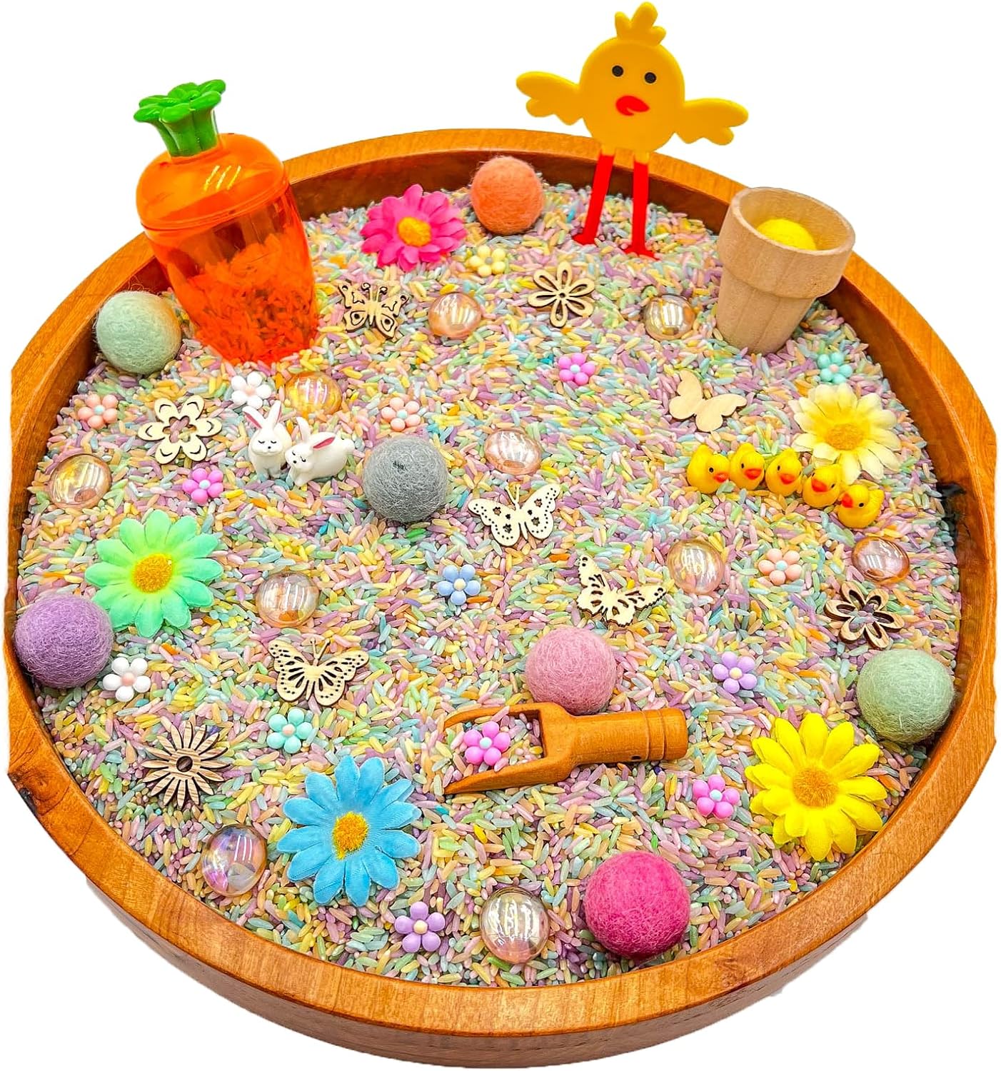 Kids Sensory Bins Montessori Sensory bin, Sensory Toys, Sensory Bins, Sensory Bin for Preschoolers (Pastel Bunny)