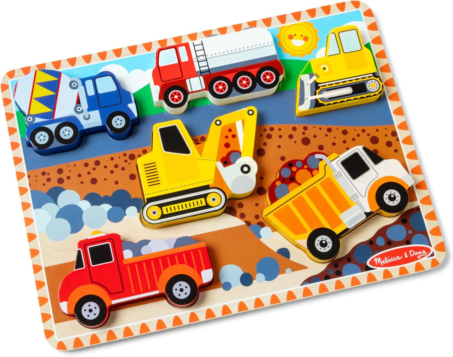 Melissa & Doug Safari Wooden Chunky Puzzle (8 pcs), Educational Screen Free Activity for Toddler, Preschoolers and Kids Ages 2+ - FSC Certified