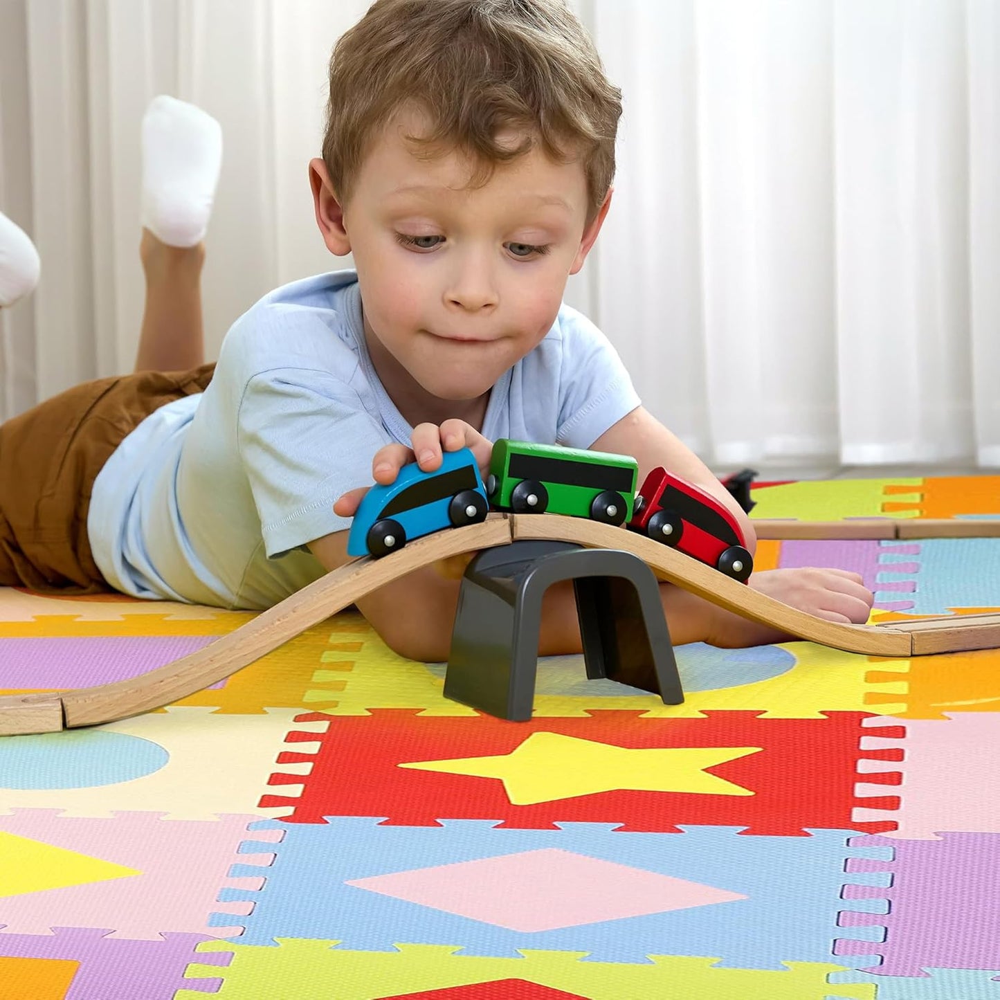 BalanceFrom Kid's Puzzle Exercise Play Mat with EVA Foam Interlocking Tiles