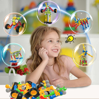 Afomida 156 PCS Creative Building Blocks Building Toy Set - Featuring Storage, Includes Dinosaur, Robot, Car, Spider, Dog, Animal Figure Building Toy Playset for Kids, Birthday Gift Ages 3+ (2)