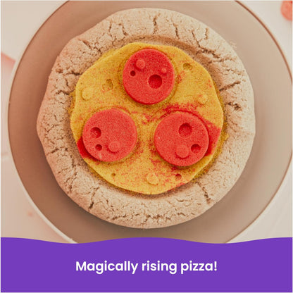 Kinetic Sand, SquishPizza Rising Pizza Oven Playset with 1lb Play Sand & 5 Tools, Play Food Arts & Crafts Kids Toys for Girls & Boys Ages 5 and up