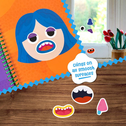 Stick4Ever Jelly Sticker Book - for Kids - Waterproof, Easy to Clean Reusable Sticker Book for Toddlers- Reusable Road Trip Activities for Kids - Stocking Stuffers for Toddlers (Wonderland)