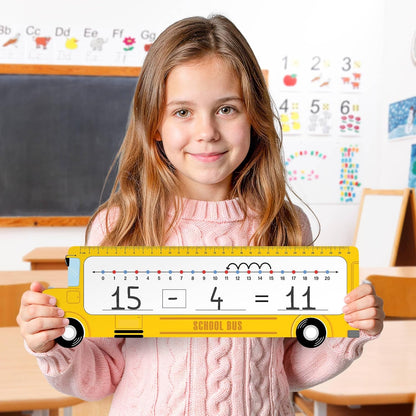 26 Pack Boho Number Line Dry Erase Boards Cards, 14"x4", Double-Sided, 0-10 on One Side & 0-20 on Other Side, Math Manipulatives for Student, Education Classroom Must Haves
