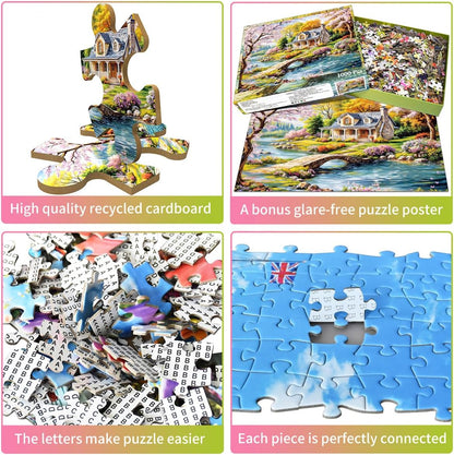Jigsaw Puzzles for Adults 1000 Piece Puzzle for Adults 1000 Pieces Puzzle 1000 Pieces-Idyllic Rural Summer Landscape