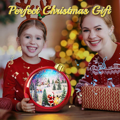 Large Christmas Santa Snow Globe Light up Lantern with 8 Songs, 8.7" Red Big Christmas Snow Globes for Kids Adults, 6H Timer & Dual Power, Snowglobes Christmas Decorations Indoor, Gifts for Women Men
