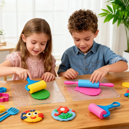 6-Piece Kids’ Dough Tool Set – Colorful, Child-Safe Modeling Clay Accessories for Small Hands