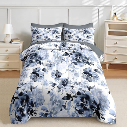 Nesker Comforter Set Twin Size, Science Lab School 5 Pcs Bedding for Kids and Adults, Medical University Chemistry Bed Sheet Sets with Fitted Sheet Pillowcase & Sham