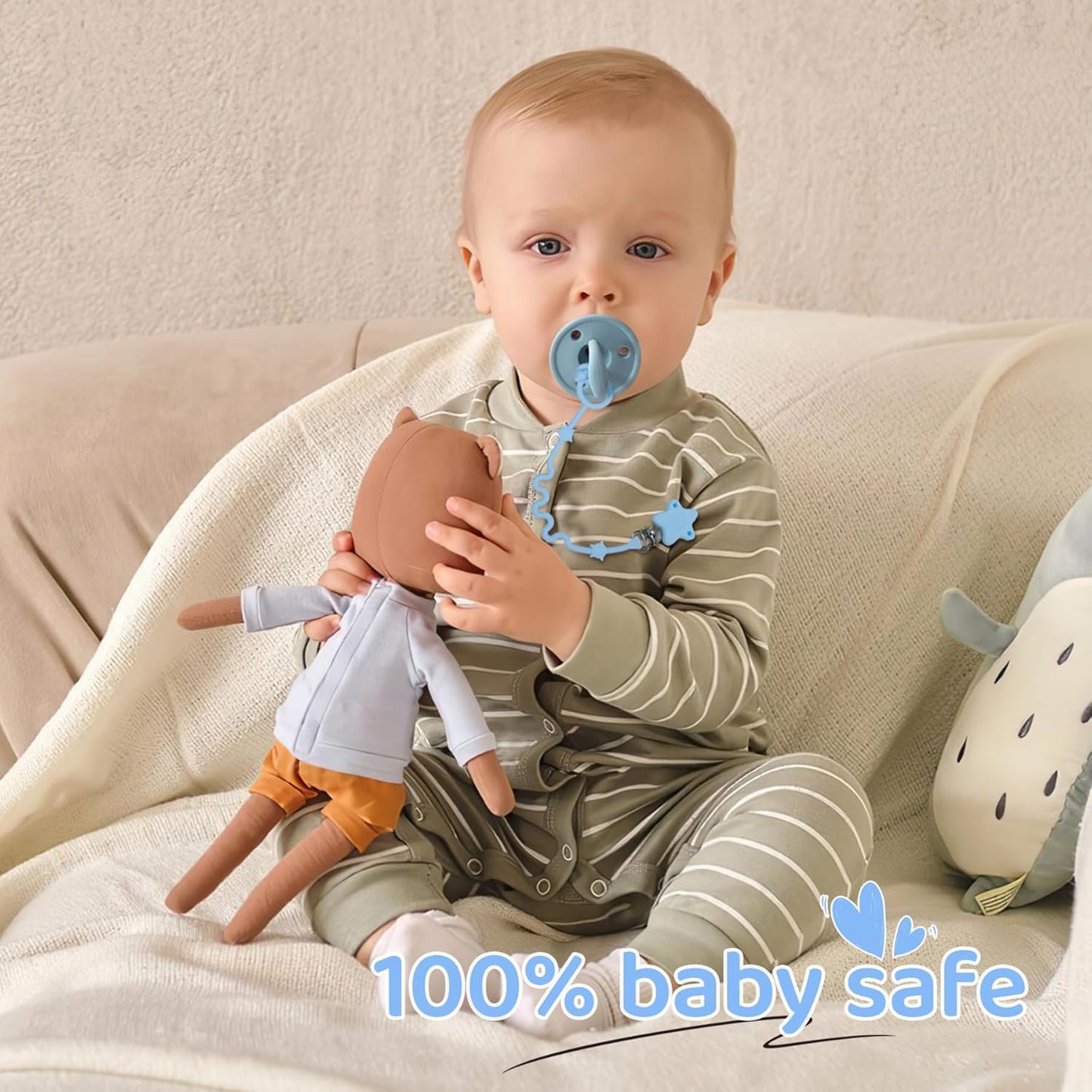 Toy Straps for Baby,RTMOK Silicone Setpacifier Clip,Applies to Car Seat Toy,Teether Toy,High Chair,Stroller Accessories,Baby Toy Clips,Cribs,Rocking Chair