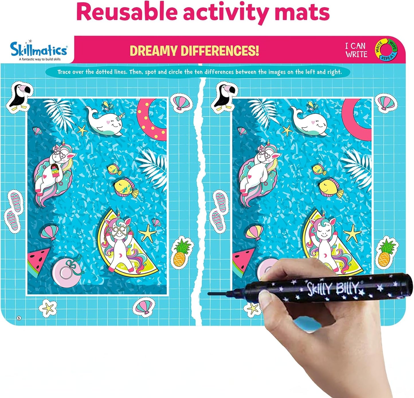 Skillmatics I Can Write PAW Patrol - Reusable Preschool Learning Activities, Educational Toy and Game, Back to School Supplies, Gifts for Students, Kids, Toddlers Ages 3, 4, 5, 6
