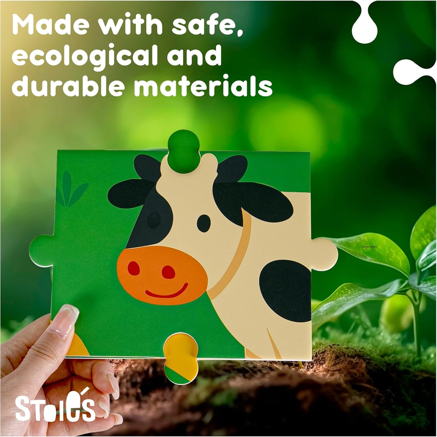 Stoie's Giant Floor Puzzle for Kids Ages 1-3 - My House Theme with 7 Different Rooms - Aids in Developing Fine Motor Skills and Critical Thinking - Made with Durable, Ecological Materials