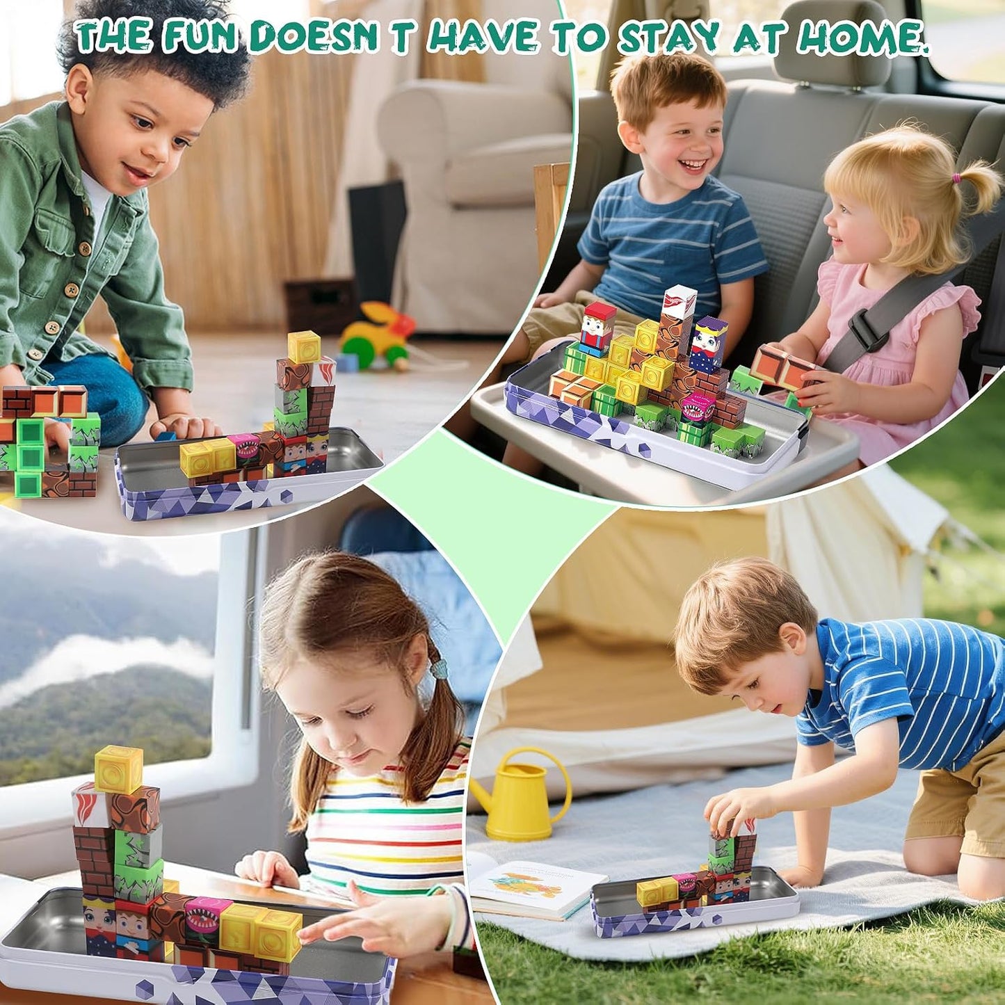 Magnetic Tiles, 70pcs Building Blocks with Storage Case, Toddler Toys Magnetic Blocks, Toys for Ages 3-5 4-8 Boys Girls,for Preschool Learning Birthday