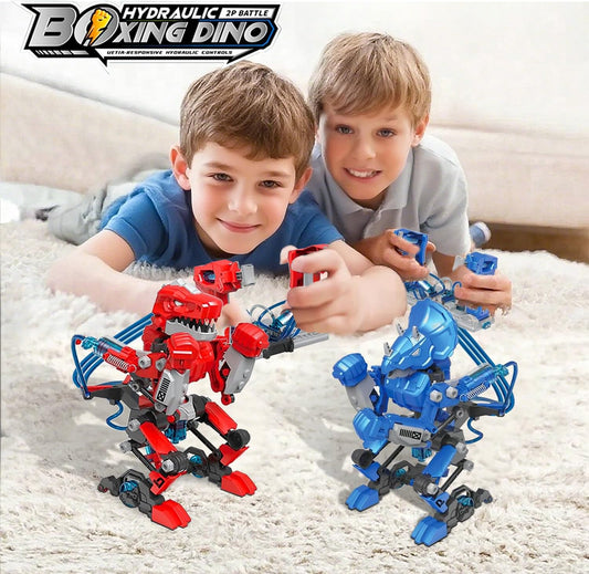 Hydraulic Boxing Bots STEM Robot Building Kit, 2 Hydraulic Powered Battle Fighting Robots, Educational Birthday Gift for 8-12 Year Old Boys & Girls