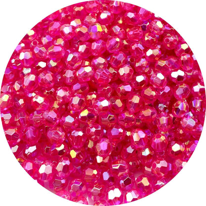 200 PCS 10mm Acrylic Faceted Spacer Beads AB Color Glossy Round Loose Beads for Jewelry Making Bracelet Necklace Earring Ornament Wind Chimes Key Chains(Deep Purple AB)