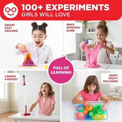 Doctor Jupiter Preschool Science Kit for Kids Ages 3-5 | Toddler Learning Activities, Birthday Gift Ideas for 3-4-5 Year Old Girls | Learning & Educational Toy STEM Kit with 100+ Experiments