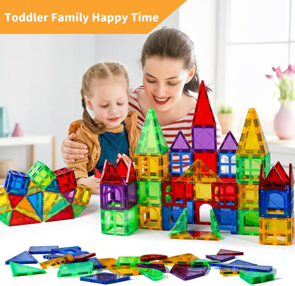 MAGBLOCK 85Pcs Marble Run Magnetic Tiles Toy Building Blocks STEM Educational Child Brain Development Kit Magnet Construction Toys for Boys Girls Kids Age 5 6 7+ Years Old