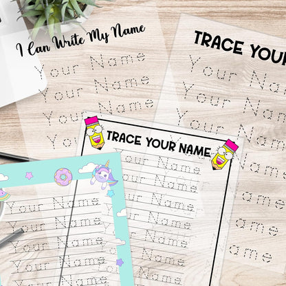 Personalized Name Writing Practice Cusotm Reusable Acrylic Name Tracing Board A4 Size Handwriting Practice for Preschool