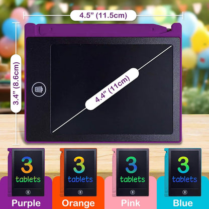 Party Favor Mini LCD Writing Tablet for Kids, 6 Pack – 4.5 Inch Mini Drawing Board. Fun and Educational for Kids that Sketch and Doodle. Perfect Goodie Bag and Gift Bag Filler, School Prize Or Gift