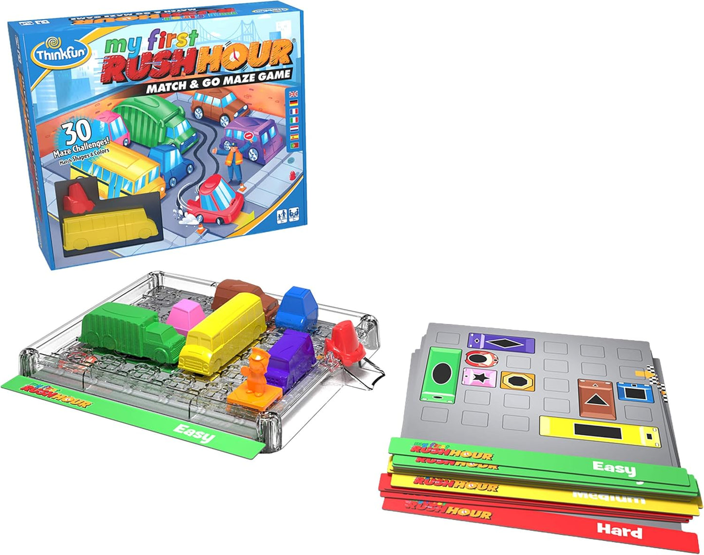 ThinkFun My First Rush Hour - Engaging Brain Game for Kids | Stimulating STEM Toy | Enhances Logic, Matching, Colors, and Shapes Skills | Best Gift for Toddlers