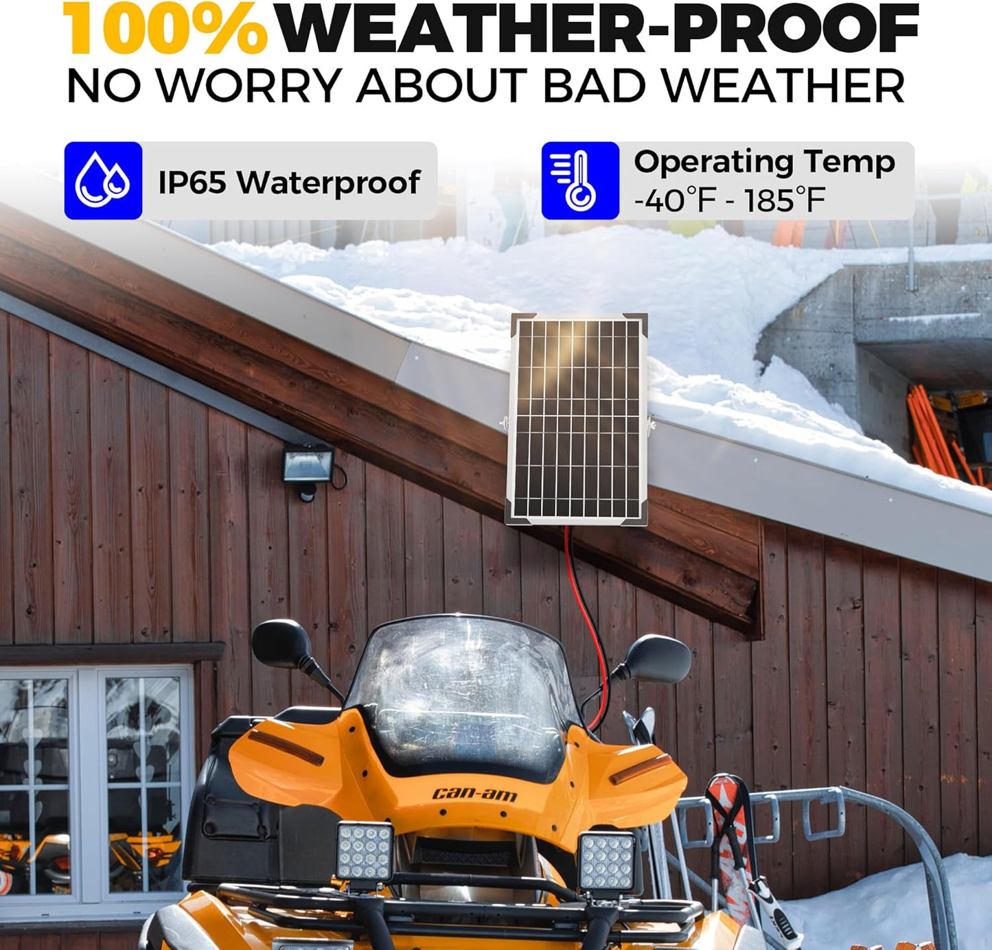 Voltset 12V Solar Battery Charger - 20W Waterproof Solar Panel Kit with Smart MPPT Controller - Trickle Charger Maintainer for Car RV Boat Marine Trailer Automotive Trailer Truck Motorcycle