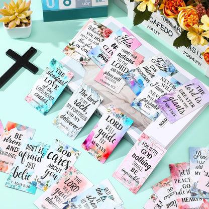 Blosssound 60 Pcs Inspirational Christian Magnets with Bible Verses Religious Refrigerator Magnet Motivational Quotes Fridge Scripture Positive Gifts for Home Office School Locker Decor(Scenery)
