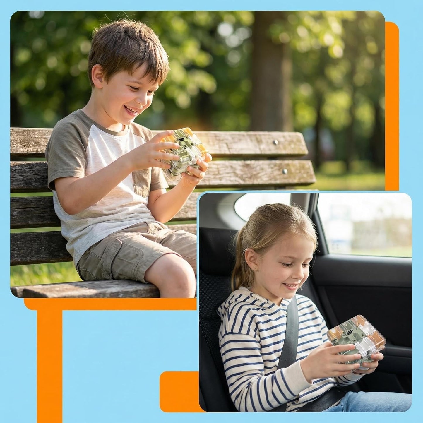 3D Maze Cube Puzzle Toy for Kids & Adults, Transparent Smart Brain Teaser Magic Cube Game, Educational STEM Fidget Toy, Stress Relief Gift for Boys Girls Ages 6-12