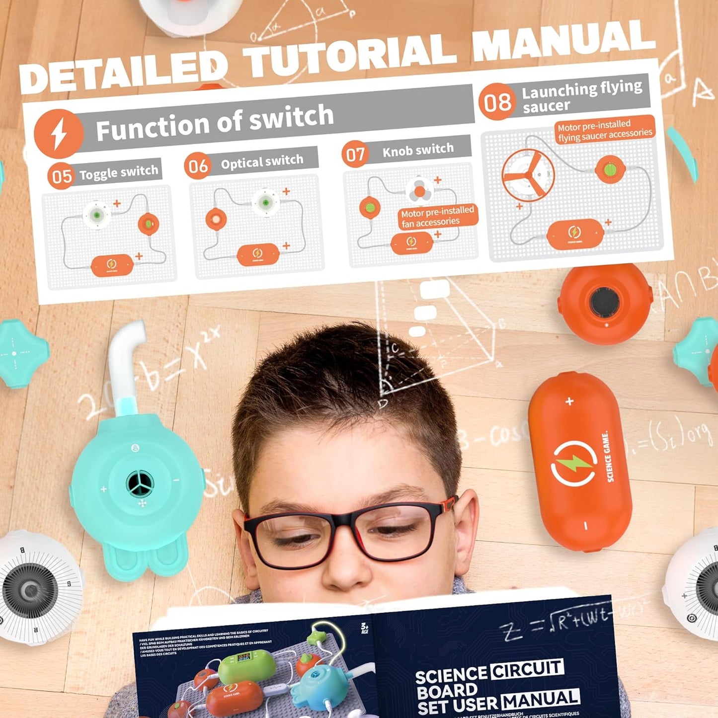 Science Kits for Kids - STEM Kits for Kids, Electronics Exploration Kit, Over 420 Projects, 35 Circuit Parts, STEM Educational Toy Gifts for Kid Boys Girls Ages 3 4 5 6 7 8 9 10 11 12