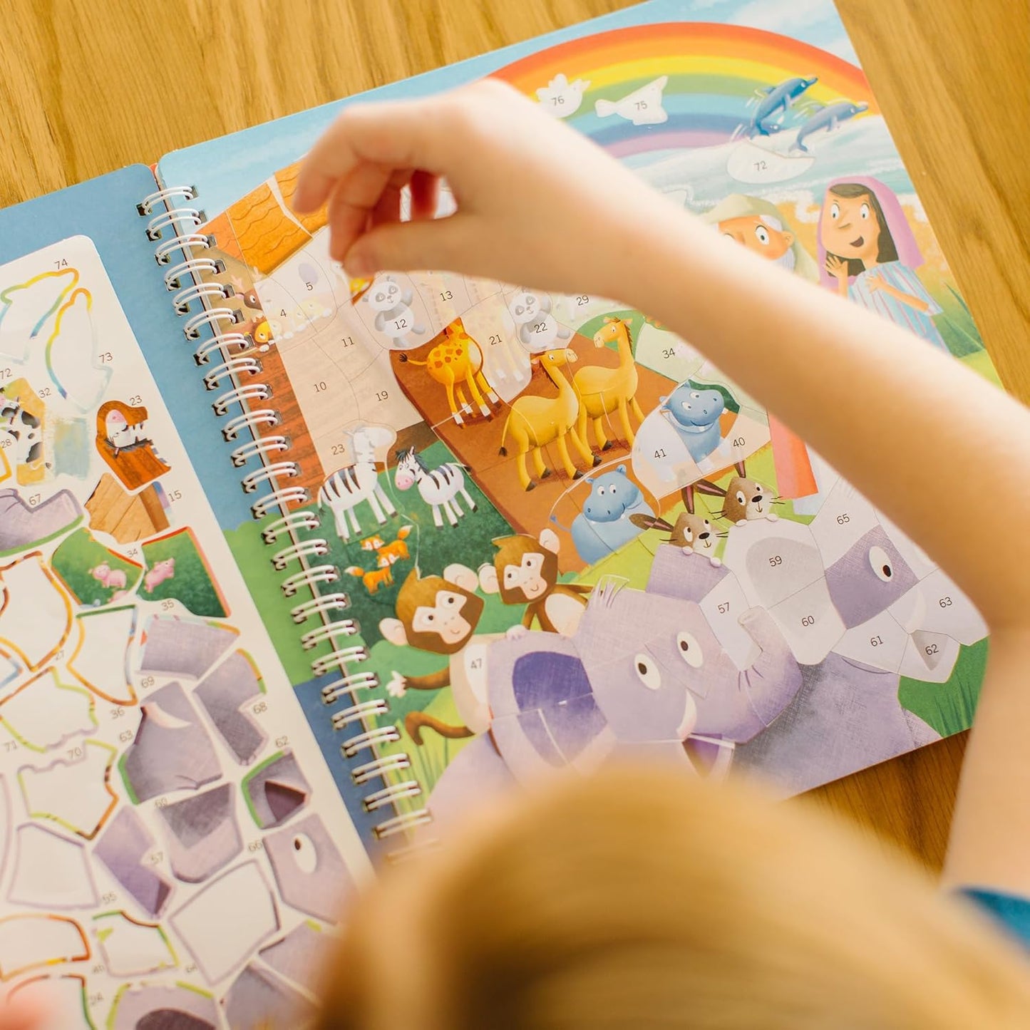 Activity Sticker Book 7 and Up The Life of Jesus Sticker Stories Puzzle Book Explore 10 New Testament Adventures 756 Reusable Stickers Spiral Binding