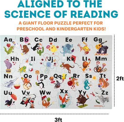 Animal Antics Alphabet Puzzles for Toddlers 3-5, ABC Puzzle, Toddler ABC Learning Toys, Preschool & Kindergarten Learning Toys for Kids
