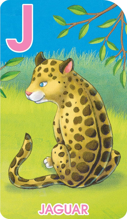 School Zone Go Fish Alphabet Game Cards: Preschool, Kindergarten, 1st Grade, ABC's, Matching, Uppercase and Lowercase Letters, Word-Picture Recognition, Animals, Ages 4+, Packaging May Vary