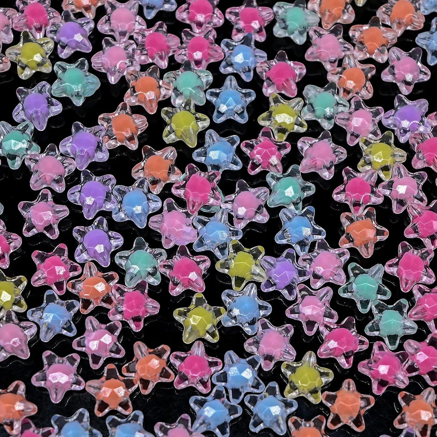 200g+ Candy Bulk Assorted Cute Kandi Beads for Jewelry Making, Bracelet Making Kit, Craft Supplies Charm Beads(Mixed II)