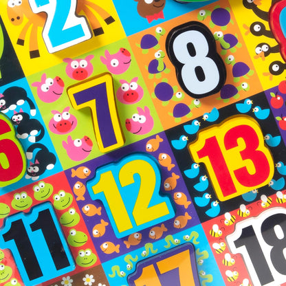 Melissa & Doug Jumbo Numbers Wooden Chunky Puzzle (20 pcs)