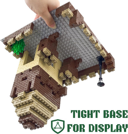 Classic Base Plates Compatible with Bricks & Baseplates, 10"x 10" and 10"x 5" Building Base Combo Set, Thick Boards Base Plates Can Be Used to Build Double Layer Buildings - 3pcs
