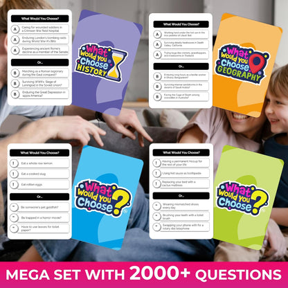 QUOKKA Board Games for Kids 8-12 – Family Games for Kids and Adults – What Would You Choose – 500+ Questions – Original Edition – Fun Card Game for Family Night