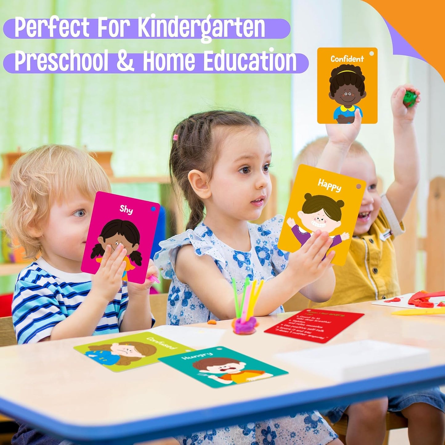 50 PCS Kid First Cognitive Flashcards,Double Sided Printed 7 in 1 Colorful Cards Alphabet,Numbers, Foods,Animals,Shapes,Colors with 3 Reclosable Rings,Learning Tool for Pre-K Kindergarten Toddlers