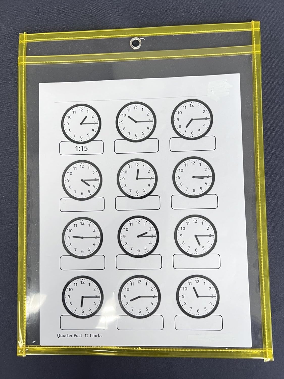 Regent products Corp Set of 3 Reusable Home School Dry Erase Learning Pockets for Kindergarten Learn to Draw Alphabet, Numbers, Shapes, and Tell Time with 6 Learning Templetes Included, large