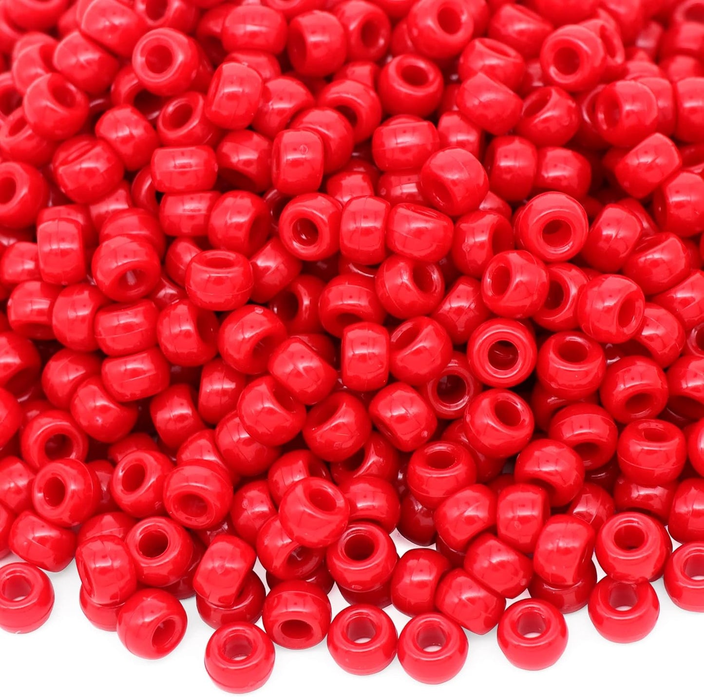 Auvoua 1000Pcs Pony Beads Bracelet 9mm Yellow Plastic Barrel Pony Beads for Necklace,Hair Beads for Braids,Key Chain,Jewelry Making (Yellow)