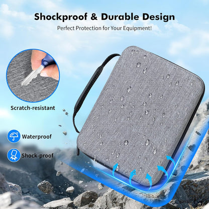 DM9 Digital Microscope Carrying Case - EVA Hard Storage Box Endoscope Case Travel Case Compatible with 4.3''/5''/7'' Digital Microscopes & Borescopes