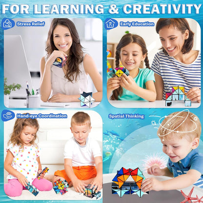 Star Cube Magic Cube Set, 2 in 1 Yoshimoto Cube for Kids and Adults, Toy for Boys and Girls Ages 8-12