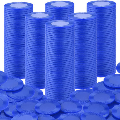 Coopay 500 Pieces Plastic Poker Chips, 1 Inch Bingo Chips Bulk Learning Counters Disks Poker Card Game, Counting Markers for Math Practice, Game Tokens and Teaching Rewards, 25 mm (Green)