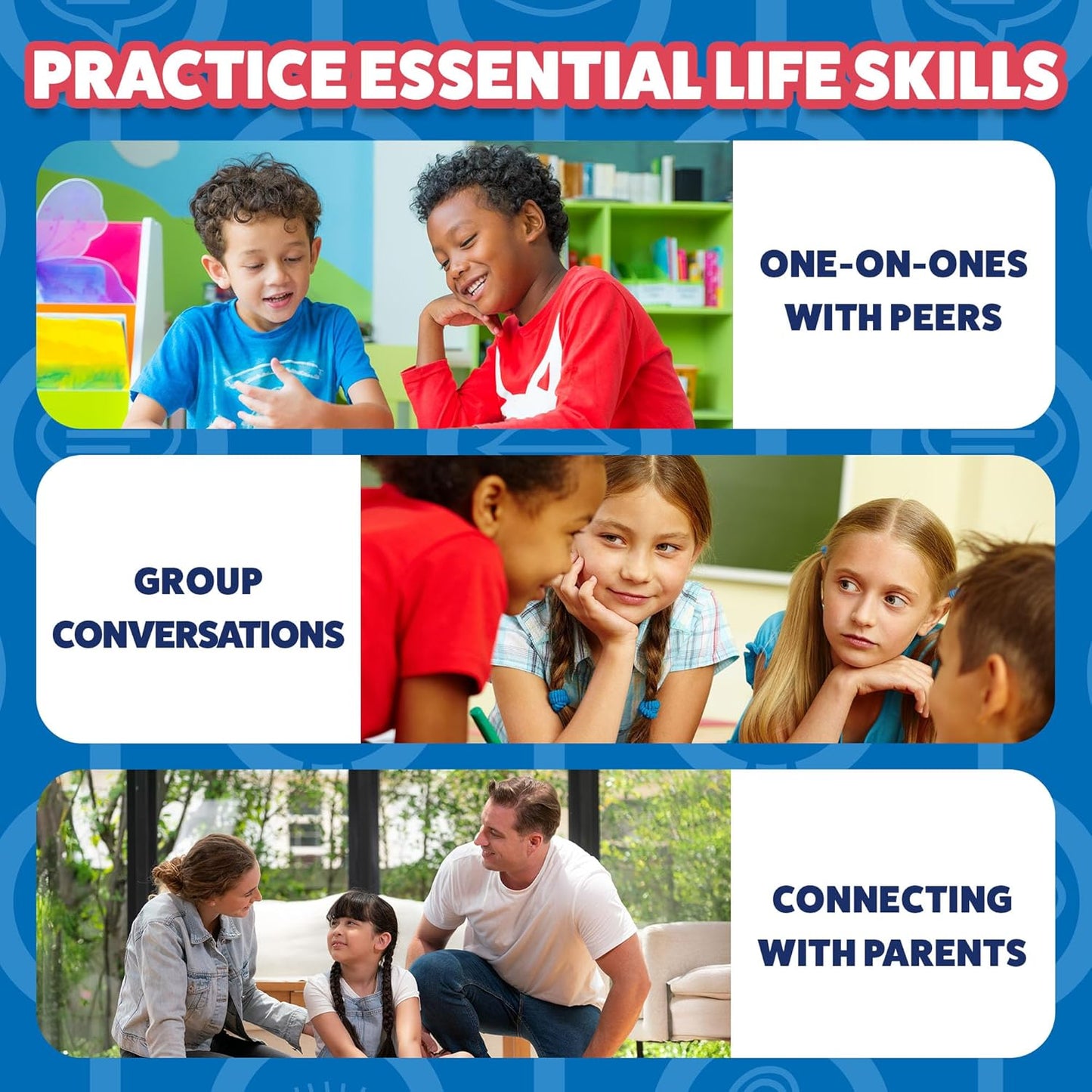 ThinkPsych Chat Chains - The Game That Connects Us | Social Skills Games | Therapy Games for Teens and Kids | Ages 8-99 | Therapy Conversation Cards | 15 Mins Playtime