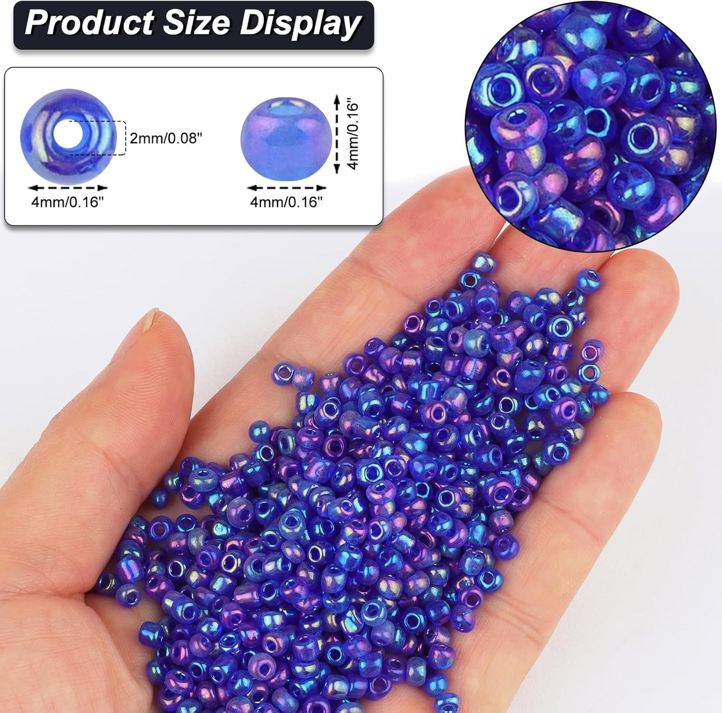 10100 Pcs Size 11/0 Glass Seed Beads, 2 mm Dark Green Small Mini Spacer Loose Pony Beads for Jewelry Making and DIY Crafts - Colors A