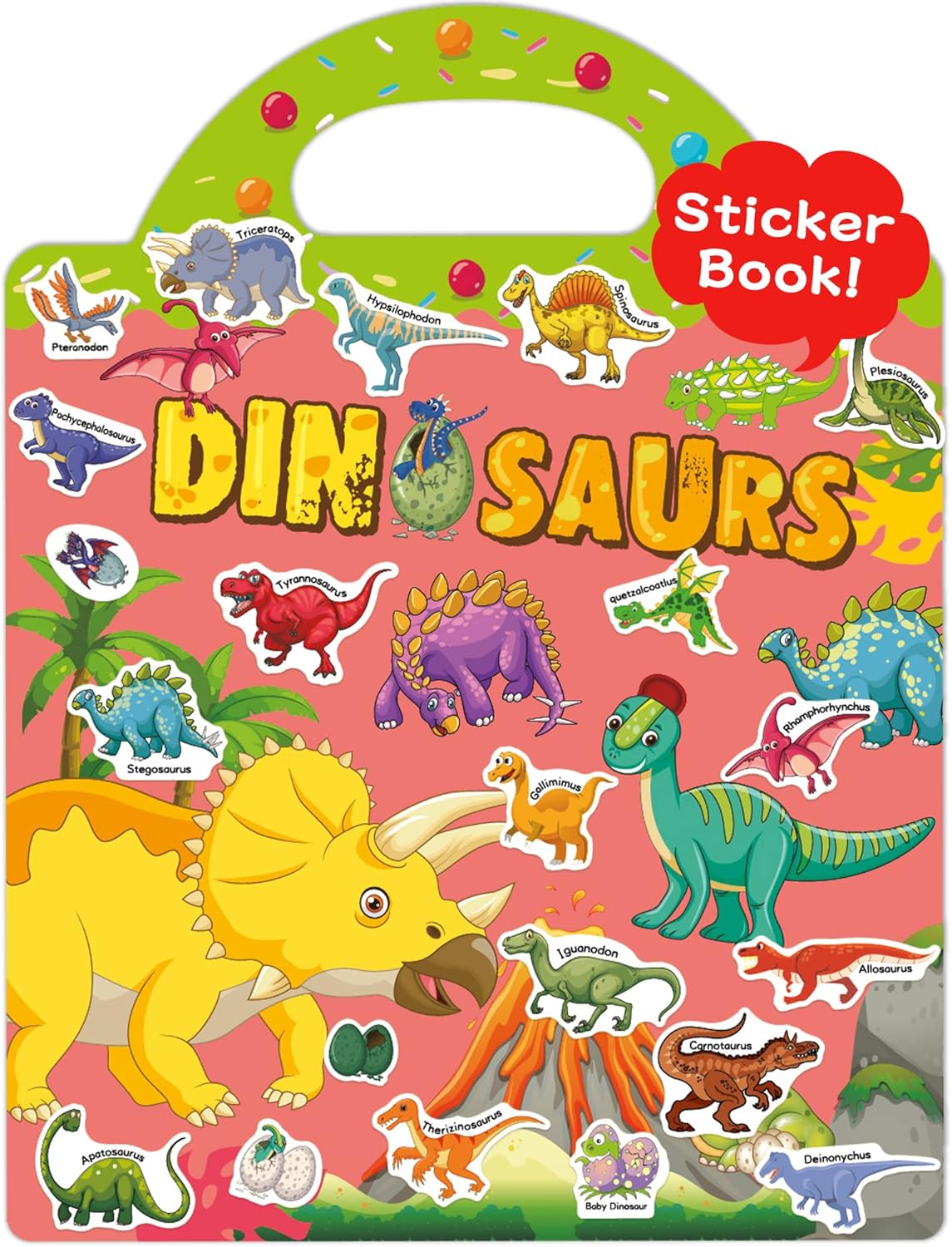 Benresive Reusable Sticker Books for Toddlers, Fun Travel Stickers for Kids, Toddler Sticker Book, Crafts Activities for Toddlers, 3 and Up Birthady Gifts - Vehicle