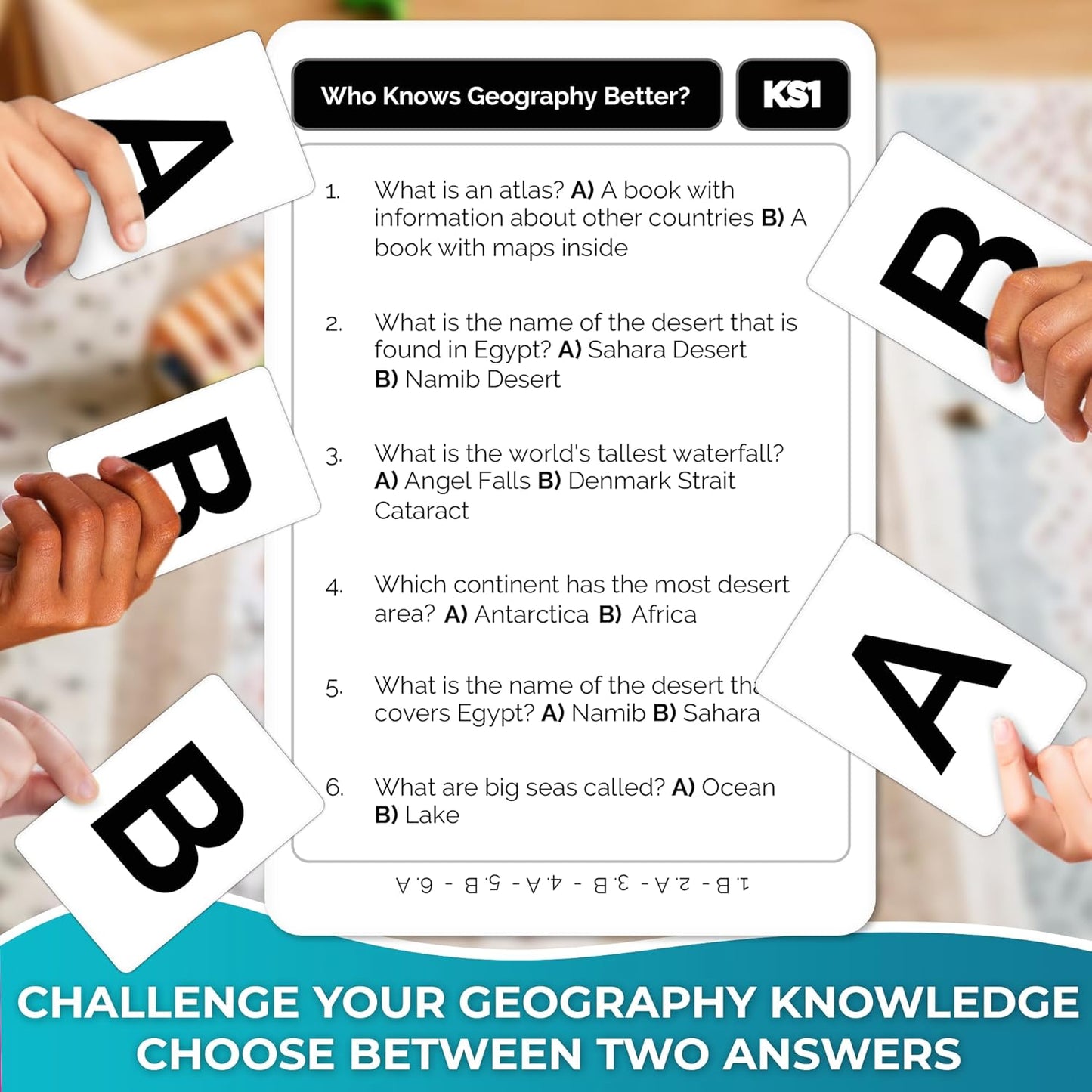 QUOKKA Board Games for Kids 8-12 and Family - Set of 4 Who Knows It Better? - 2000+ Questions Across Biology, Culture, STEM and Math - Educational Trivia Cards for Learning and Game Night