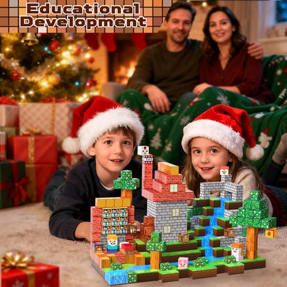 Annexfun Magnetic Blocks - 100PCS Build Magnetic Dark Mechanical Guardian Castle - Magnetics Toys for Montessori Toddler Christmas Birthday Gifts - STEM Sensory Toys for 3 4 5 6 7 8 9 10 Year Old Boys