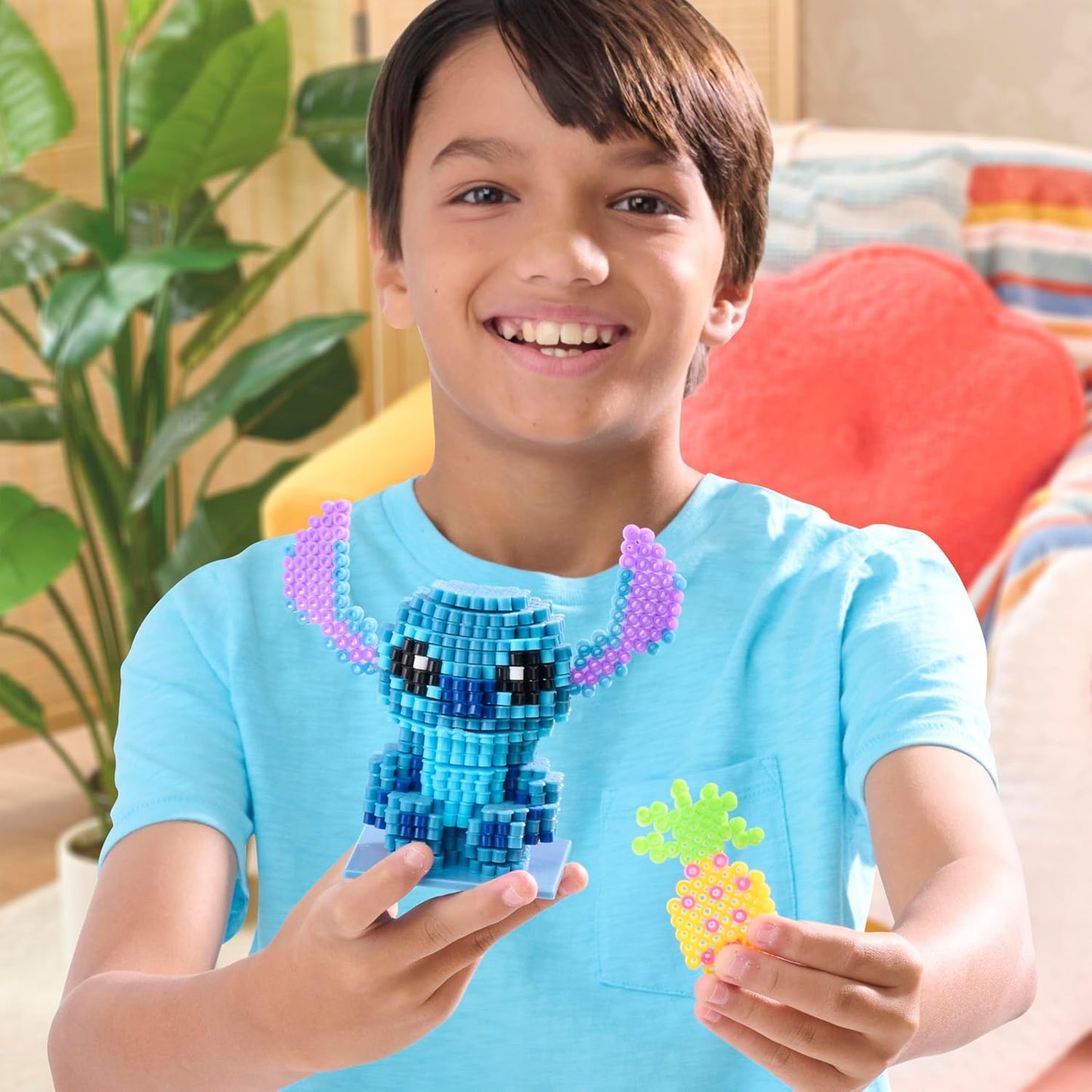 STITCH Disney Pixel Creations Bead Kit Lilo DIY Craft Set with 2500 Beads, Pegboards & Templates Creative Activity Toy for Girls & Boys Ages 6+